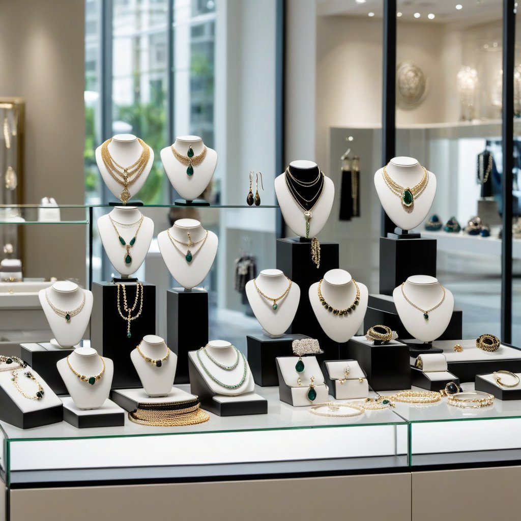 Como elaborar vitrines que atraem clientes para semijoias